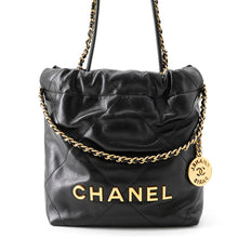 将图像加载到图库查看器中,CHANEL CHANEL 22 Shoulder Bag BlackAS3980 Shiny Calf Leather Size Mini
