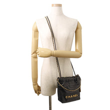 将图像加载到图库查看器中,CHANEL CHANEL 22 Shoulder Bag BlackAS3980 Shiny Calf Leather Size Mini
