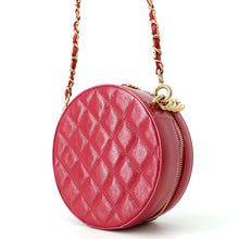 Load image into Gallery viewer, CHANEL Round ChainShoulder Bag PinkPurple Leather