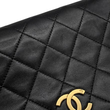 Load image into Gallery viewer, CHANEL Matelasse Push Lock ChainShoulder Bag Black Lambskin