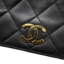Load image into Gallery viewer, CHANEL Matelasse Push Lock ChainShoulder Bag Black Lambskin