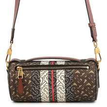Load image into Gallery viewer, BURBERRY TBMonogram Stripe Shoulder Bag Brown/Black/White8020170 PVC Leather