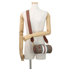 Load image into Gallery viewer, BURBERRY TBMonogram Stripe Shoulder Bag Brown/Black/White8020170 PVC Leather
