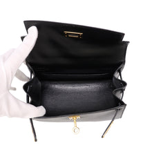 Load image into Gallery viewer, HERMES Mini Kelly Sellier Black Box Calf Leather
