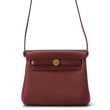 将图像加载到图库查看器中,HERMES Herbag zip Rouge H Toile Military Vache Hunter Leather Size Mini