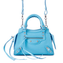 将图像加载到图库查看器中,BALENCIAGA Neo Classic City 2wayBag Light Blue638524 Leather Size Mini