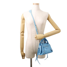 将图像加载到图库查看器中,BALENCIAGA Neo Classic City 2wayBag Light Blue638524 Leather Size Mini