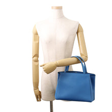 Load image into Gallery viewer, Valextra Valextra Triennale 2-way Bag Blue Leather Size Medium
