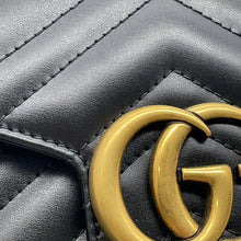 将图像加载到图库查看器中,GUCCI GG Marmont Chain wallet Black474575 Leather