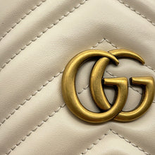 Load image into Gallery viewer, GUCCI GG Marmont Chain Shoulder Bag White575163 Leather