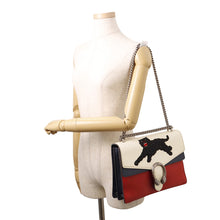 Load image into Gallery viewer, GUCCI Dionysus ChainShoulder Bag White/Blue/Red403348 Leather