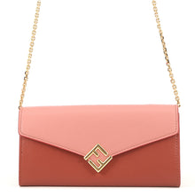 Load image into Gallery viewer, FENDI FFDiamond Chain Continental Wallet Pink/Red8M0365 Leather