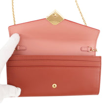 Load image into Gallery viewer, FENDI FFDiamond Chain Continental Wallet Pink/Red8M0365 Leather