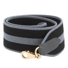 Load image into Gallery viewer, HERMES Shoulder Strap Gray/Black Togo Leather Canvas