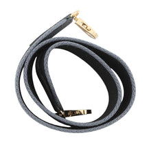 Load image into Gallery viewer, HERMES Shoulder Strap Gray/Black Togo Leather Canvas