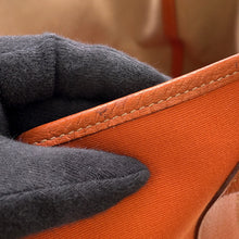 Load image into Gallery viewer, HERMES Garden Party Potiron Orange Toile Officier Negonda Leather Size PM