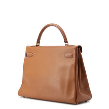 Load image into Gallery viewer, HERMES Kelly Retourne Gold Courchevel Size 32