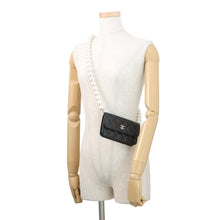 Load image into Gallery viewer, CHANEL Matelasse PearlChain ShoulderPouch BlackAP1838 Lambskin