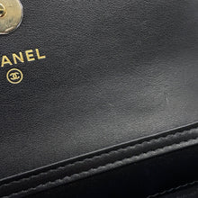Load image into Gallery viewer, CHANEL Matelasse PearlChain ShoulderPouch BlackAP1838 Lambskin