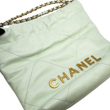 Load image into Gallery viewer, CHANEL CHANELL22 ChainShoulder Bag Light GreenAS3980 Shiny Calf Leather Size Mini