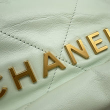 Load image into Gallery viewer, CHANEL CHANELL22 ChainShoulder Bag Light GreenAS3980 Shiny Calf Leather Size Mini