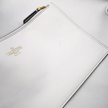Load image into Gallery viewer, Valentino Garavani Fringe Tote Bag White Leather