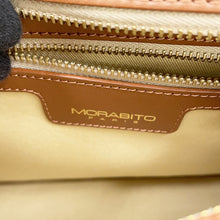 Load image into Gallery viewer, MORABITO Morabito Voyage 2WAY Handbag Ivory/Brown Canvas Leather