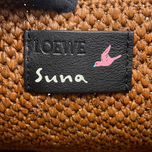 将图像加载到图库查看器中,LOEWE Font Tote 2WAY Snafujita Collaboration Brown Raffia Size Small
