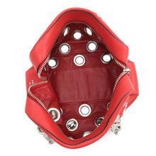 将图像加载到图库查看器中,PRADA Perforated Chain Handbag Red1BB017 Leather