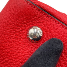 将图像加载到图库查看器中,PRADA Perforated Chain Handbag Red1BB017 Leather