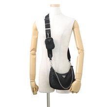 将图像加载到图库查看器中,PRADA Re-Edition 2005 2WAYChainShoulder Bag Black1BH204 Nylon