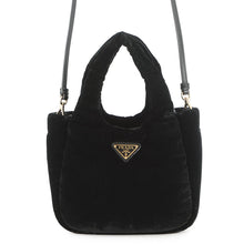 Load image into Gallery viewer, PRADA 2WAY Handbag Black1BA410_2C7P_F0002_V_OOO Velvet Size Mini