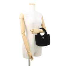 Load image into Gallery viewer, PRADA 2WAY Handbag Black1BA410_2C7P_F0002_V_OOO Velvet Size Mini