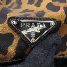 Load image into Gallery viewer, PRADA Leopard Backpack Black/Brown1BZ811 Nylon Leather