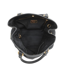 将图像加载到图库查看器中,PRADA Jacquard Logo 2-Way Handbag Black1BA172_UCW_F0002 Canvas Leather