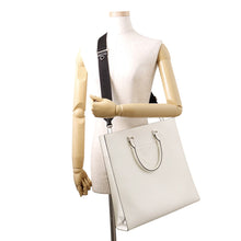 Load image into Gallery viewer, PRADA Saffiano Leather Embossed Logo 2-Way Tote Bag White2VG084 Leather
