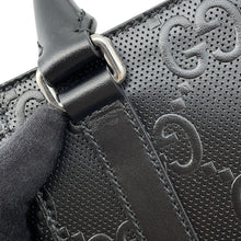 Load image into Gallery viewer, GUCCI GG Embossed 2-Way Handbag Black696010 Leather