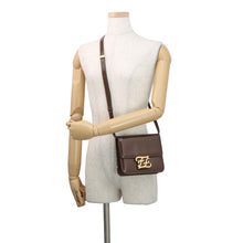 将图像加载到图库查看器中,FENDI Calligraphy Shoulder Bag Brown8BT317 A5AU Patent Leather
