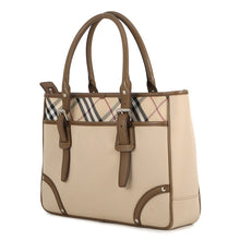 将图像加载到图库查看器中,BURBERRY Nova Check Tote Bag Beige Canvas