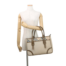 将图像加载到图库查看器中,BURBERRY Nova Check Tote Bag Beige Canvas