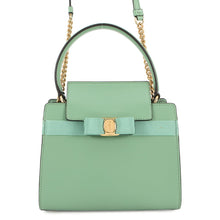 将图像加载到图库查看器中,Ferragamo Vala ribbon 2wayChainShoulder Bag Light Green21I282 Leather