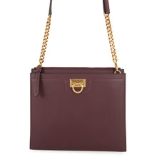 Load image into Gallery viewer, Ferragamo Gancini Shoulder Bag Wine21I013 724605 Leather