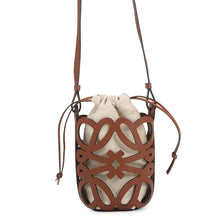 Load image into Gallery viewer, LOEWE Anagram Cutout Shoulder Bag BrownC922Y62X07 Leather Canvas