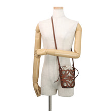 Load image into Gallery viewer, LOEWE Anagram Cutout Shoulder Bag BrownC922Y62X07 Leather Canvas