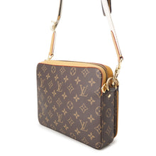将图像加载到图库查看器中,LOUIS VUITTON Trio Messenger BrownM45965 Monogram Stripe LV Squared