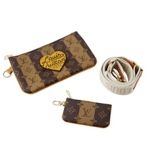 将图像加载到图库查看器中,LOUIS VUITTON Trio Messenger BrownM45965 Monogram Stripe LV Squared