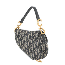 Load image into Gallery viewer, Dior Oblique Saddlebag Navy/BeigeM0447CTZQ_M928 Canvas Leather Size Mini