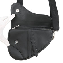 将图像加载到图库查看器中,Dior Saddle Crossbody Bag Black Leather