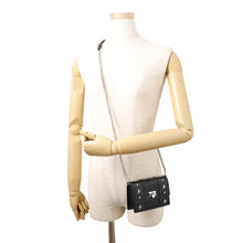 将图像加载到图库查看器中,JIMMY CHOO Pyxis Chain Shoulder Bag Black Crocodile Embossed Leather Size Mini