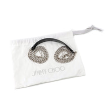 将图像加载到图库查看器中,JIMMY CHOO Pyxis Chain Shoulder Bag Black Crocodile Embossed Leather Size Mini